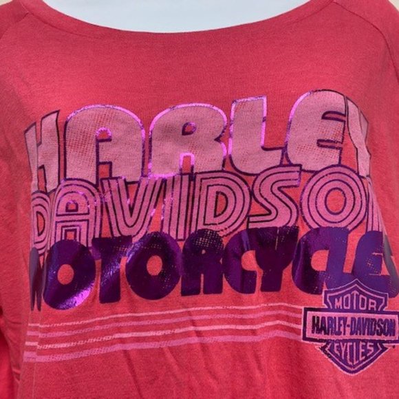 Keystone Harley Davidson Throwback Berry Long Sleeve T-Shirt‎ - size Small - NWT - Picture 3 of 5